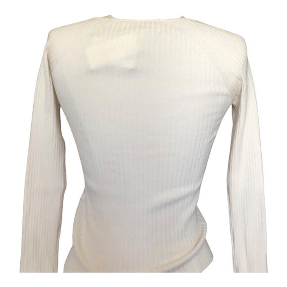 L Space Camryn Top Ivory Ribbed Sweater Long Sleeve Women's Size Small NWT - Picture 7 of 16